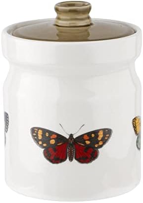 Portmeirion Botanic Garden Harmony Canister - Earthenware, Moss Green Lid by Portmeirion
