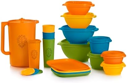 Tupperware Heritage 30-Piece Get it All Retro Color Collection Set by Tupperware