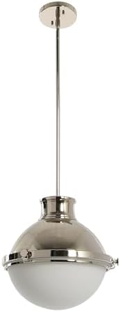 Cameron - 2-Tone Metal and Frosted Glass Ceiling Light, Polished Nickel - Image 6