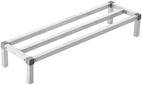 VEVOR Aluminum Dunnage Rack, 48” x 14” Commercial Food Floor Rack, 8” Off the Floor, 1000 lbs Capacity All-Welded Aluminum Storage, for Storage in Restaurants, Kitchens, Garages and Vehicles by VEVOR
