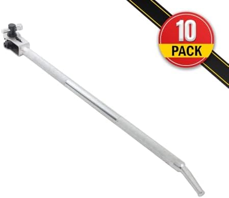 Mytee Products 10 Pack 39.5" Standard Ratcheting Winch Bar for Flatbed Trailer - Chrome Carbon-Steel Ratchet Winch Bar with Non-Slip Handle & Slip Resistant Tip for Secure Operation - Image 2