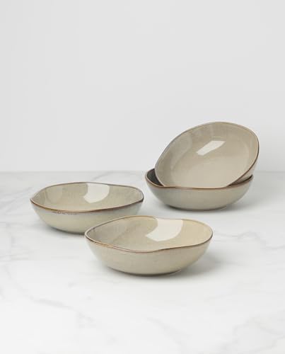 Oneida Organic Shades Oatmeal Stoneware Pasta Bowl Set for 4, 34.5oz - Image 2