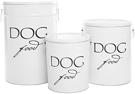 Harry Barker Classic White Dog Food Storage Canister – Medium, Airtight Stainless Steel Pet Food Container, Holds Up to 22 lbs Dry Dog Food, Kitchen Counter & Pantry Storage - White - Image 2