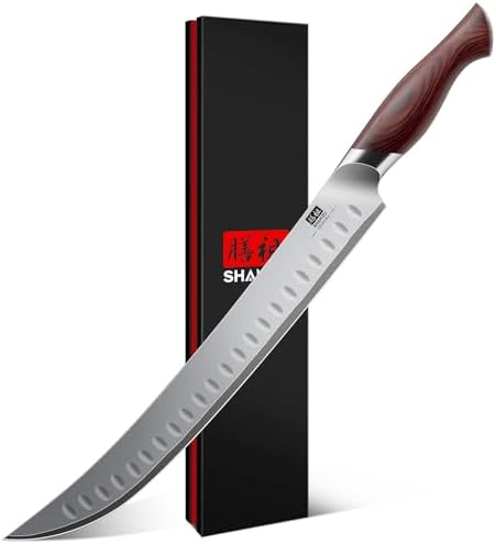 SHAN ZU Brisket Slicing Knife, 11.6 Inch Carving Knife Japanese by SHANZU