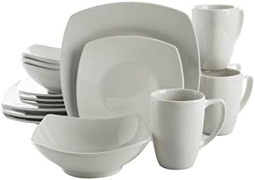 Gibson Home Zen Buffetware 39 Piece Dinnerware Set , White - Image 2