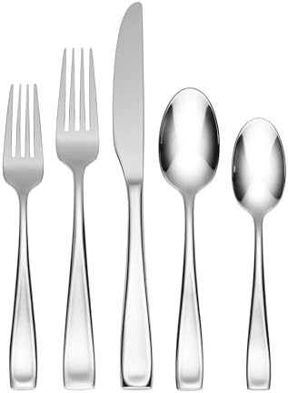 Oneida Moda 65-Piece 18/10 Silverware Set for 12, Flatware by Oneida