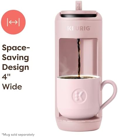 Keurig K-Mini Mate Single Serve K-Cup Pod Coffee Maker, Brews Up to 12 oz Cup, Compact Portable Coffee Machine for Small Spaces, Great for Dorms & Offices, Pink Sands - Image 2