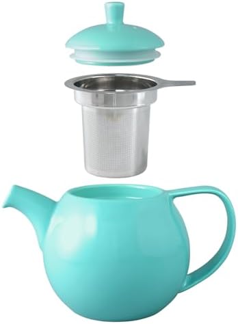 FORLIFE Curve Teapot with Infuser, 24-Ounce, Turquoise - Image 4