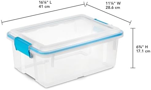 Sterilite Gasket Storage Box with Lids for Home & Office, 12 Quart, 6-Pack - Image 2
