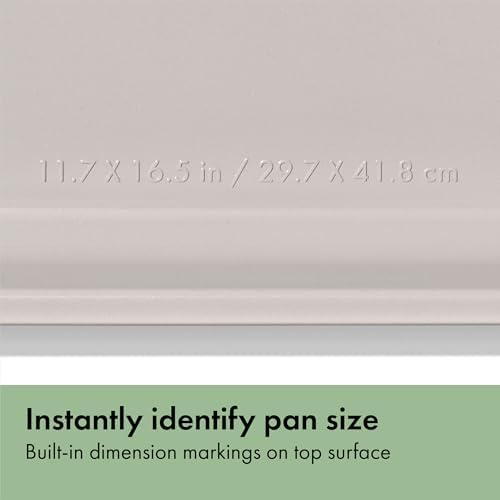 OXO Good Grips Non-Stick Pro Ceramic Coated Metal Bakeware Half Sheet Pan — Basil, Ceramic Non-stick Baking Pans for Oven, Baking Sheet, Cookie Sheets for Oven - Image 6