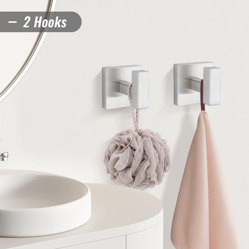 YACVCL Towel Bar Set, 10 Pieces Bathroom Hardware Set Brushed Nickel Bathroom Accessories, SUS304 Stainless Steel Towel Racks Holder Set Wall Mounted 23.6 Inch - Image 5