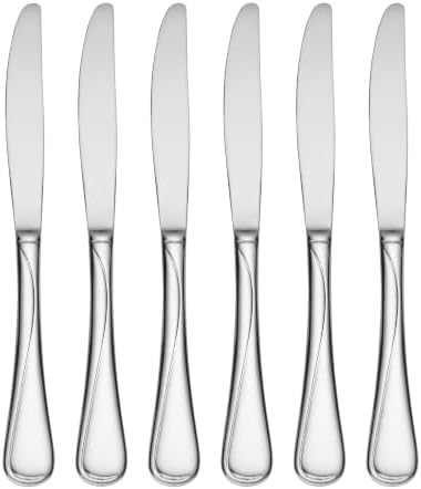 Oneida Flatware Flight Dinner Knives 18/0 Silverware Set for 6, (6-Piece) by Oneida