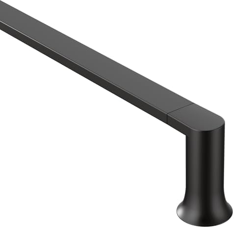 Moen Genta LX Modern Single Kitchen or Bathroom Towel Bar, Matte Black, BH3824BL, 24 Inch (Pack of 6) by Unknown