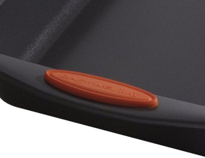 Rachael Ray 55673 Nonstick Bakeware Set with Grips includes Nonstick Bread Pan, Baking Pans and Cake Pans - 5 Piece, Gray with Orange Grips - Image 2