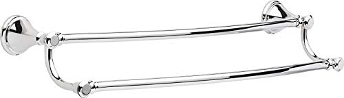 Delta Towel Rack | 24 Inch Polished Chrome Double Bar for Kitchen or Bathroom Towels | Cassidy Accessories by Unknown