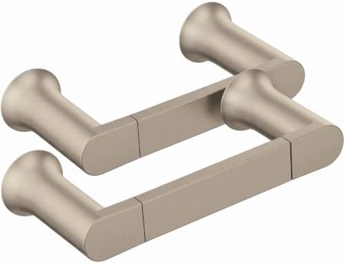 Moen Genta LX Modern Single Kitchen or Bathroom Towel Bar, 6.8-Inch, Brushed Nickel, BH3886BN (Pack of 2) by Unknown