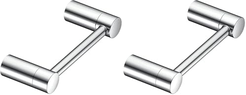 Moen Align Chrome Modern Double Post Wall Mount Pivoting Toilet Paper Holder for Easy Roll Change, YB0408CH (Pack of 2) by Moen