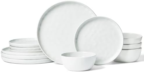 Famiware Mars Stoneware Dinnerware Set for 4, White by Famiware
