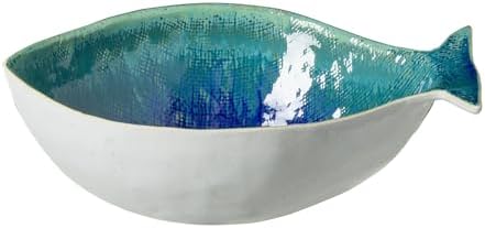 Casafina Ceramic Stoneware 62 oz. Dourada Serving Bowl (Seabream) - Dori Collection, Atlantic Blue | Microwave & Dishwasher Safe Dinnerware | Food Safe Glazing | Restaurant Quality Serveware by Casafina