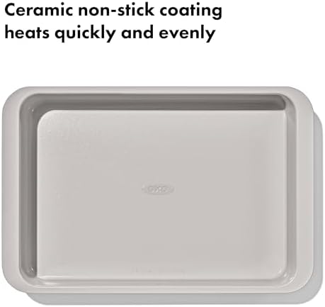 OXO Good Grips Non-Stick Pro Ceramic Coated Metal Bakeware – Biscuit, 9” x 13” Cake Pan (Pack of 6) - Image 3