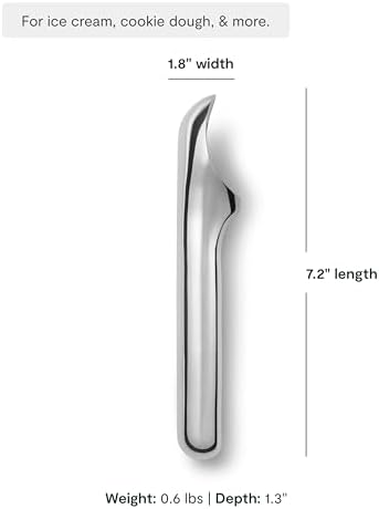 Caraway Stainless Steel Ice Cream Scoop with Ergonomic Handle - Image 3