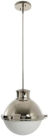 Cameron - 2-Tone Metal and Frosted Glass Ceiling Light, Polished Nickel - Image 7