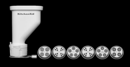 KitchenAid Ksmpexta Gourmet Pasta Press Attachment with 6 Interchangeable Pasta Plates,White,(Pack of 2) - Image 4