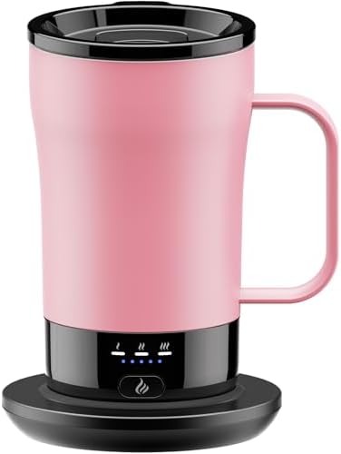 Self-Heating Coffee Mug, 14oz Heated Coffee Mug - Rechargeable Temperature Control Coffee Mug Keep Coffee Hot, Smart Mug Great Gift for Coffee Lovers & Slow Sippers by PUSEE