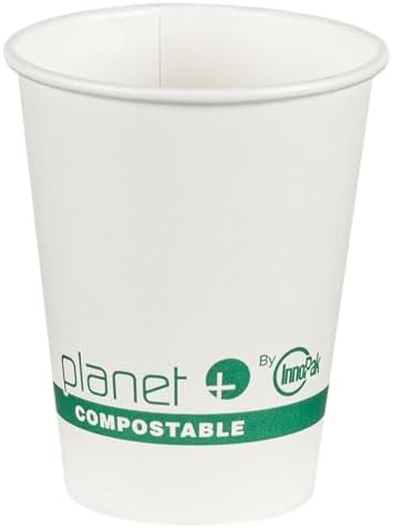 Planet+ 100% Compostable PLA Laminated Hot Cup, 8-Ounce, 1000-Count Case by StalkMarket