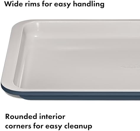 OXO Good Grips Non-Stick Pro Ceramic Coated Metal Bakeware Quarter Sheet, Storm Blue - Image 5