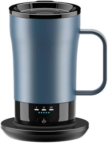 Self-Heating Coffee Mug, 14oz Heated Coffee Mug - Rechargeable Temperature Control Coffee Mug Keep Coffee Hot, Smart Mug Great Gift for Coffee Lovers & Slow Sippers by PUSEE