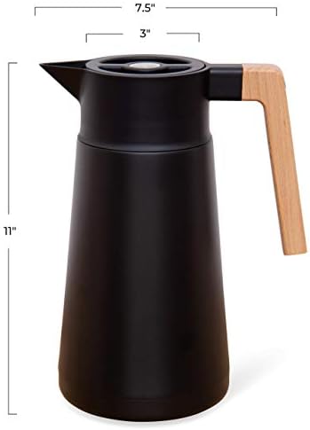 Thermal Coffee Carafe, Brews Up to 68 Oz - Stainless Steel, Tea Infuser - Image 5