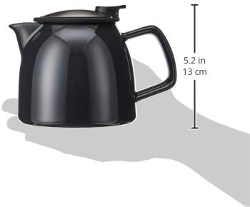 FORLIFE Bell Ceramic Teapot with Basket Infuser, 26-Ounce/770ml, Black Graphite - Image 5