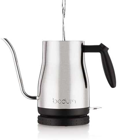 Bodum 34oz Bistro Gooseneck Electric Water Kettle, Pour Over Coffee & Tea, Brushed Stainless Steel - Image 2