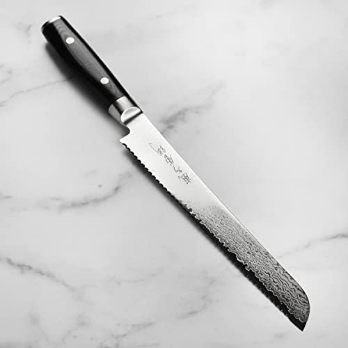 Yaxell Ran Plus 9" Bread Knife - Made in Japan - 67 Layers VG10 Damascus - Image 6