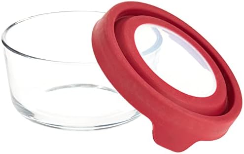 Anchor Hocking TrueSeal Glass Food Storage Container with Airtight Lid, Cherry, 2 Cup - Image 2