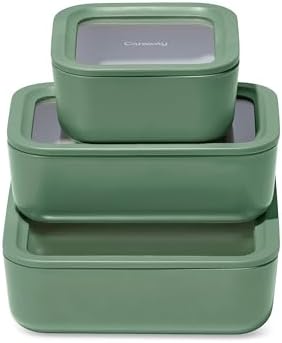 Caraway 3-Piece Glass Food Storage Container Set by Unknown