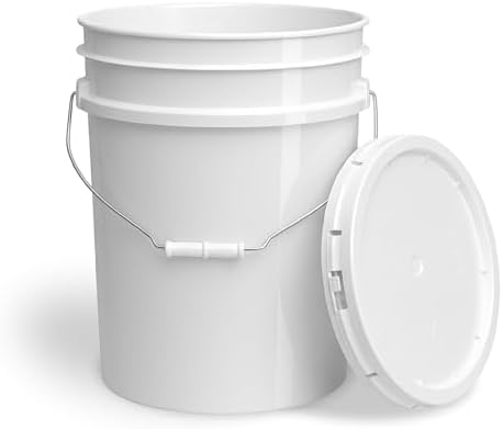 ePackageSupply 5 Gallon Bucket - Food Grade w/Lid BPA-Free, 1 Pack - White by ePackageSupply