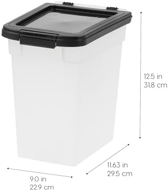 IRIS USA Dog Food Storage Container, 2-Pack, Up to 10 lbs, Black - Image 2
