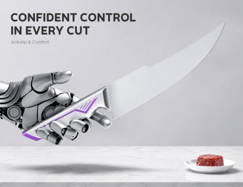 ASETY Kitchen Knife Set, 15 PCS One-Piece Stainless Steel Knife Block Set - Image 6