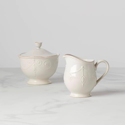 Lenox French Perle Sugar and Creamer, White -, 2.60 LB - Image 2