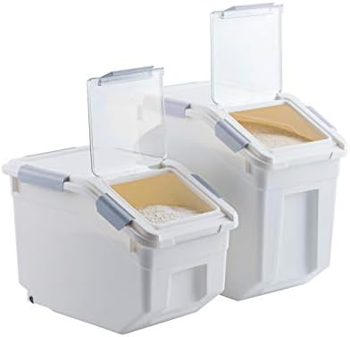 CITY BABY 2 Pack Airtight Flour Storage Container With Scoop,Dry Food, Sugar, Baking Supplies,Rice Container Set -BPA Free- Pet Food Storage Container,Dog Cat Birds Food Bin(30LB) - Image 5