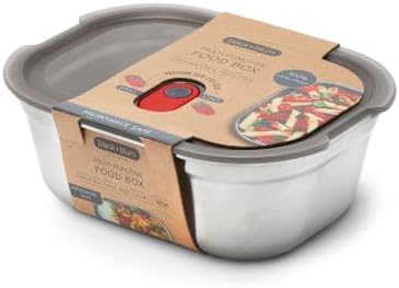BLACK + BLUM Microwavable Stainless Steel Lunch Box | Multi-Function, Vacuum Sealed Container for Healthy Food | Portable and Stackable Food Storage for Office and Outdoor | 30 oz / 900ml by BlackBlum