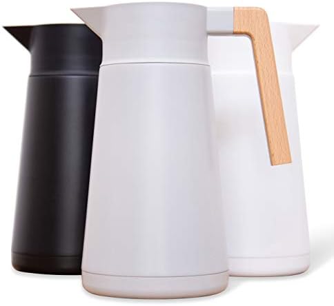 Thermal Coffee Carafe 68 Oz - Stainless Steel Insulated with Tea Infuser by HastingsCollective