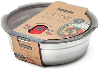 BLACK + BLUM Lunch Bowl - Reusable Meal Prep Containers for Picnic & Camping - Microwavable Stainless Steel Lunch & Dinner Food Storage Box with Leak Proof Lid - Dishwasher & Oven Safe - 650ml by BlackBlum