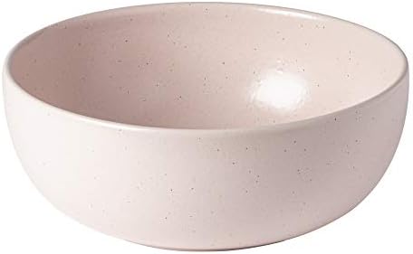 Casafina Ceramic Stoneware 10" x 4", 101 oz Serving Bowl - Pacifica Collection, Marshmallow (Pink) | Microwave & Dishwasher Safe Dinnerware | Food Safe Glazing | Restaurant Quality Serveware by Casafina