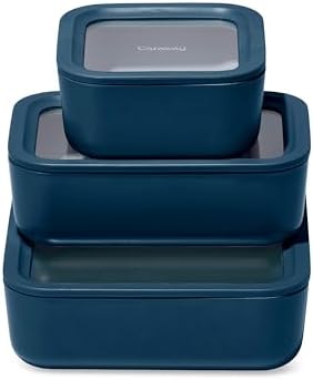 Caraway 3-Piece Glass Food Storage Container Set by Unknown