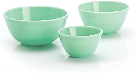 Mixing Nesting Bowls - Set of 3 - American Made - Mosser Glass USA (Jade) - Image 2