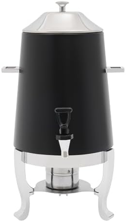 3.43Gallon Stainless Steel Hot Beverage Dispenser,Coffee Chafer Urn with Spigot&Fuel Holder,Cold&Hot Drinks Dispenser for Milk Coffee Tea Juice - Parties Catering Buffet Event (Black) by Eapmic