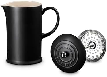 Le Creuset Stoneware French Press, 34 oz., Licorice - Image 2